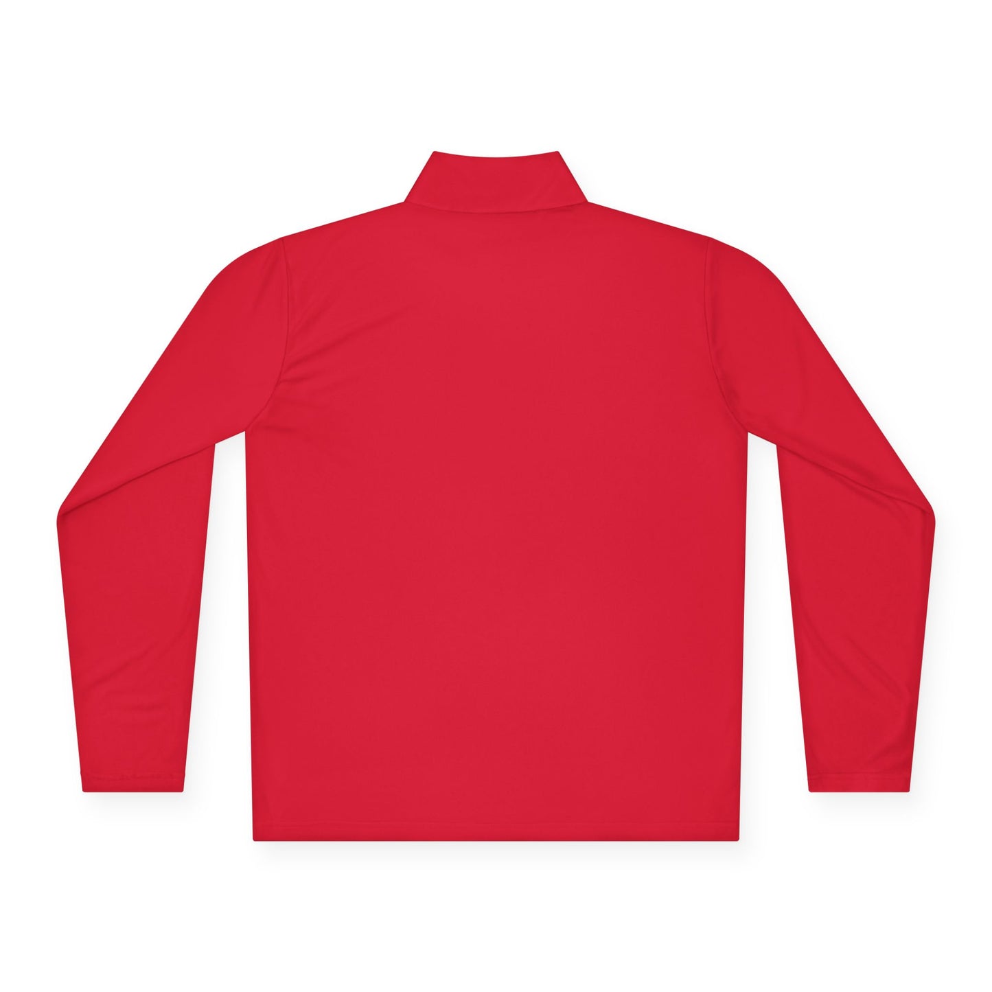 Quarter-Zip Pullover — Minimal White Pullover with Subtle Chest Crest & 'Dye Panda' Back Script