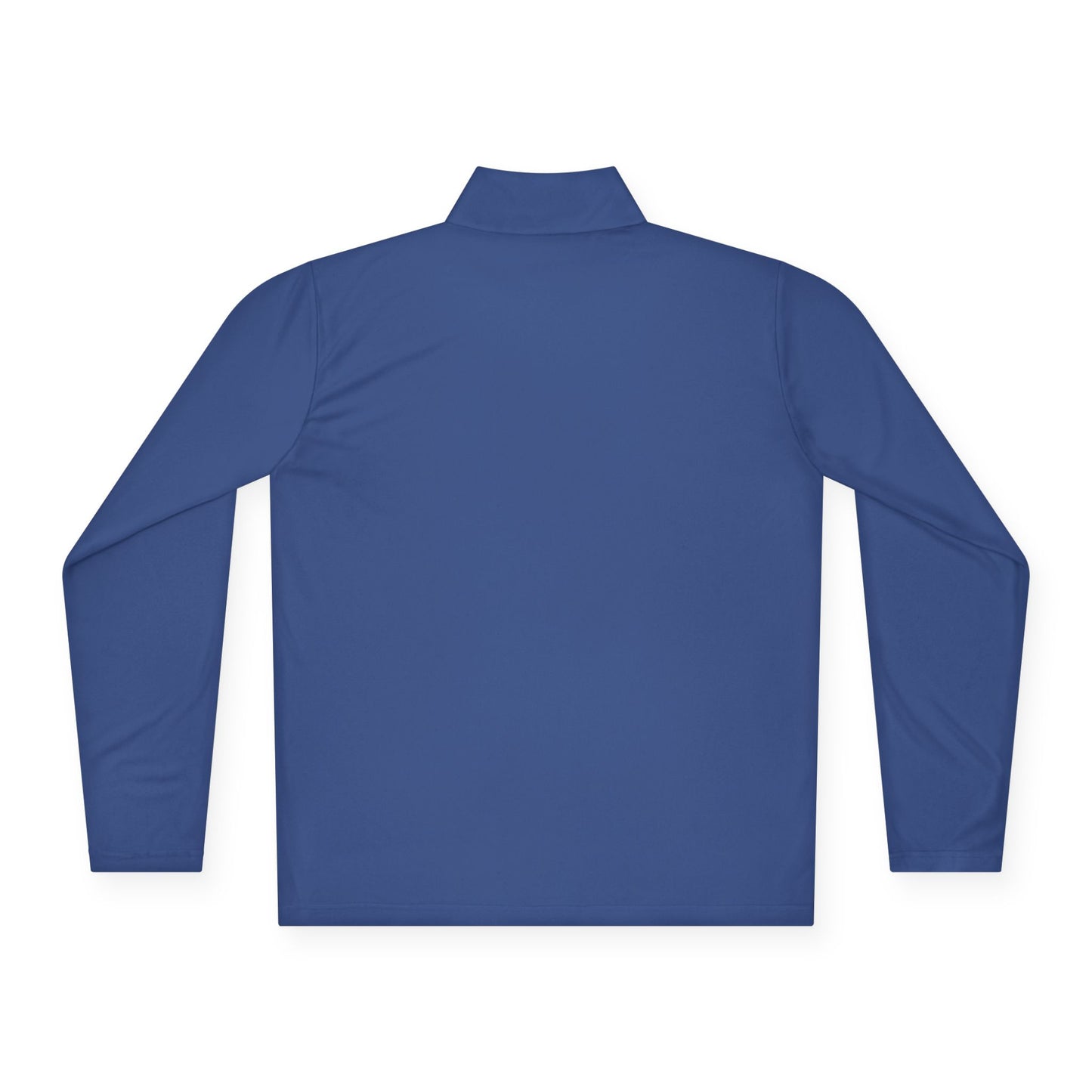 Quarter-Zip Pullover — Minimal White Pullover with Subtle Chest Crest & 'Dye Panda' Back Script